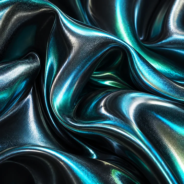 Iridescent chrome folds